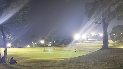 SSSゴルフ 佐々木正樹 ムーンレイクゴルフクラブ 鞍手コース 中コース 9番 グリーン ナイターゴルフ