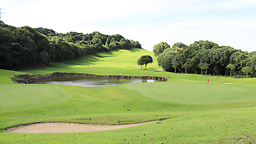 SSSゴルフ 佐々木正樹 ムーンレイクゴルフクラブ 鞍手コース 西コース 9番 グリーン